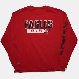 Russell‎ Athletic Eastern Washington Eagles Long Sleeve Shirt Red XL Cheney WA